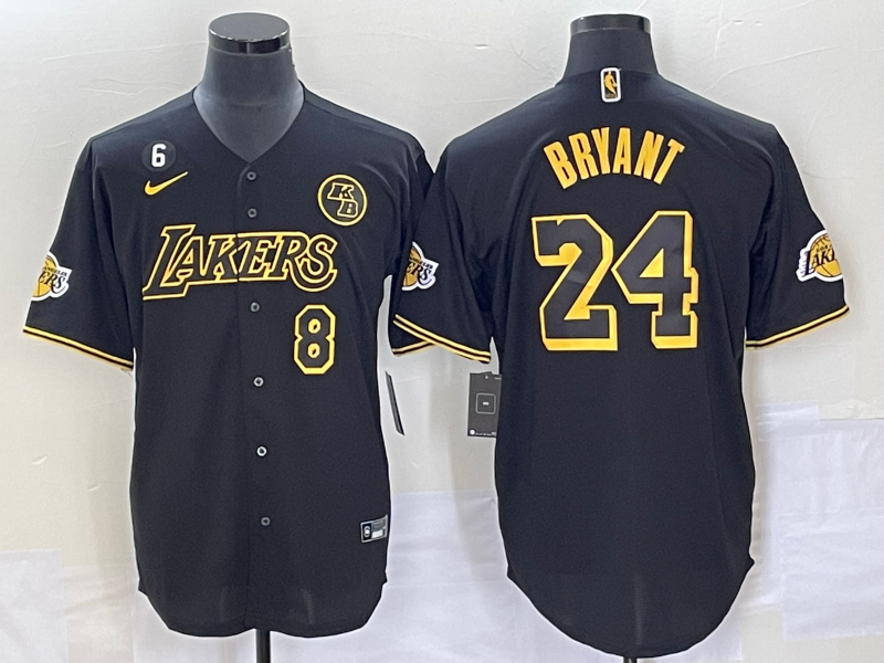 Men 2025 Los Angeles Lakers #24 Bryant black NBA Nike jersey 008